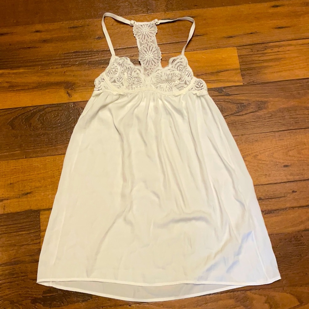 white sexy pajama dress